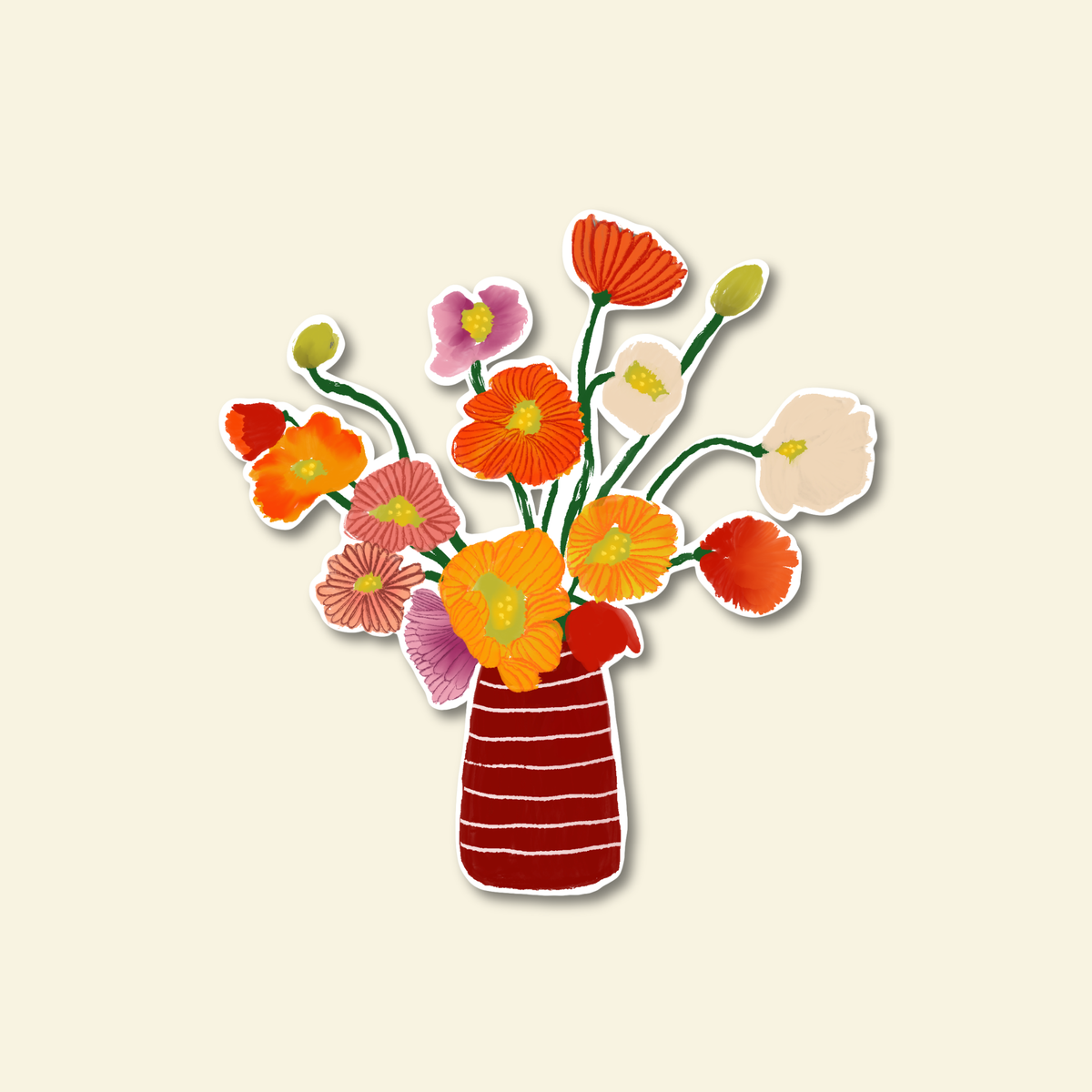 Illustrated Stickers – Panda, Retro, NYC, Floral & Food Designs