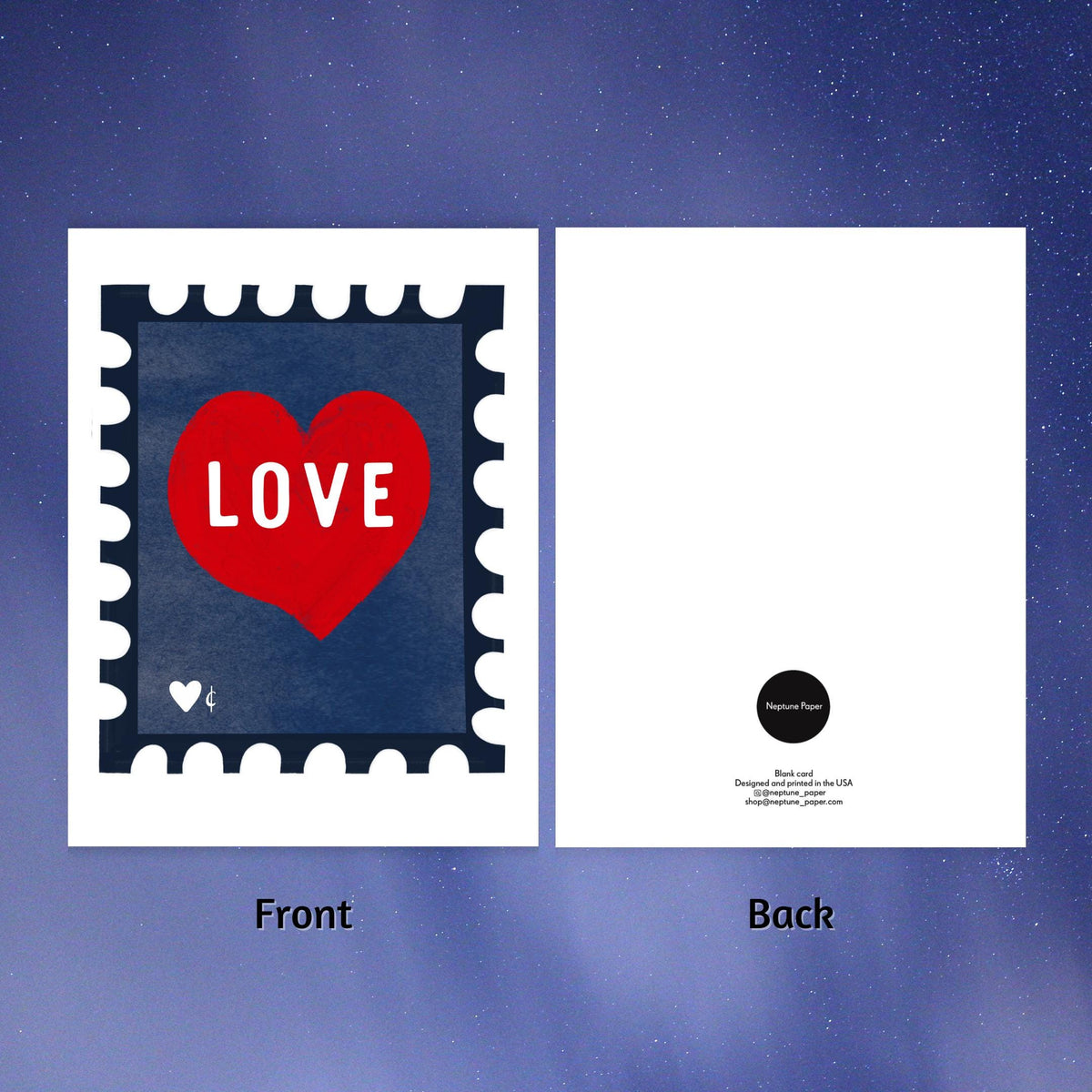 Love Heart Valentine Card by Neptune Paper – photo 2 of 2