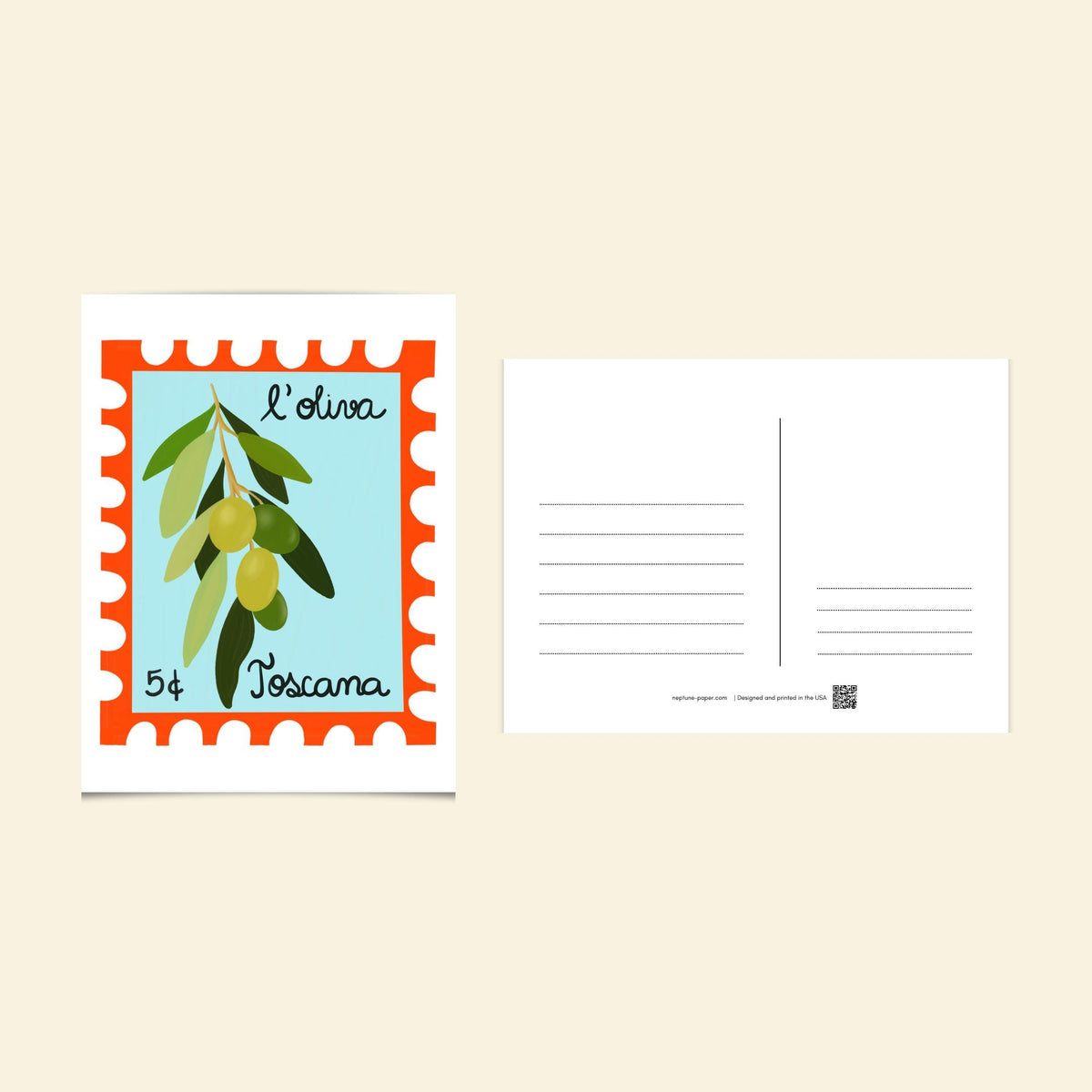 Mediterranean Stamp Postcards by Neptune Paper – photo 4 of 8
