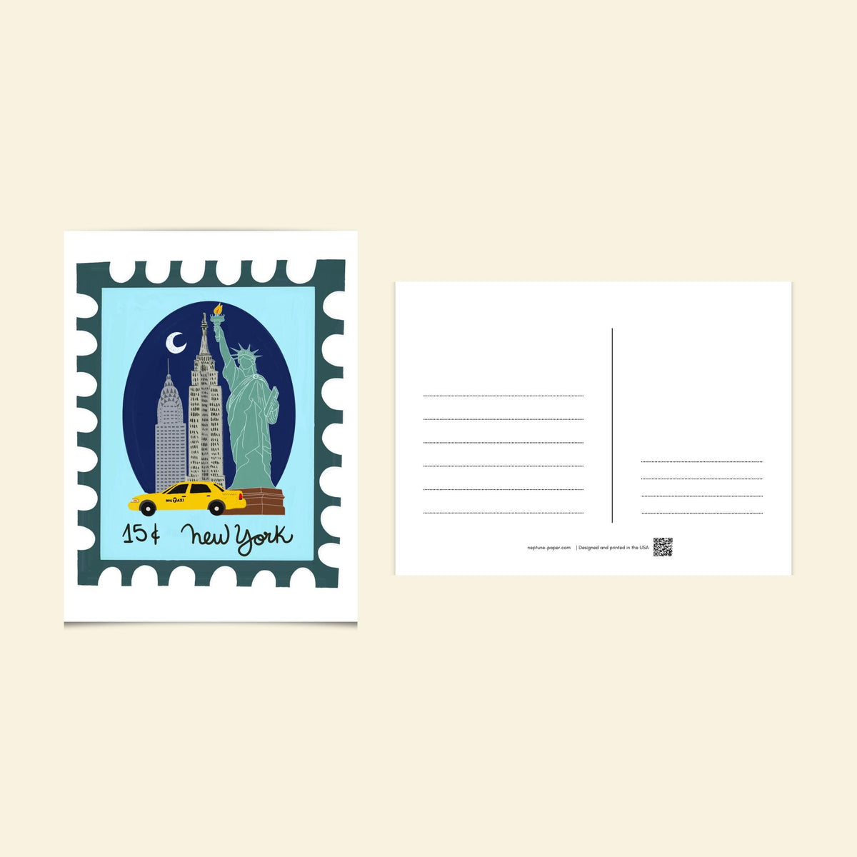 World Traveler Stamp Postcards by Neptune Paper – photo 3 of 10