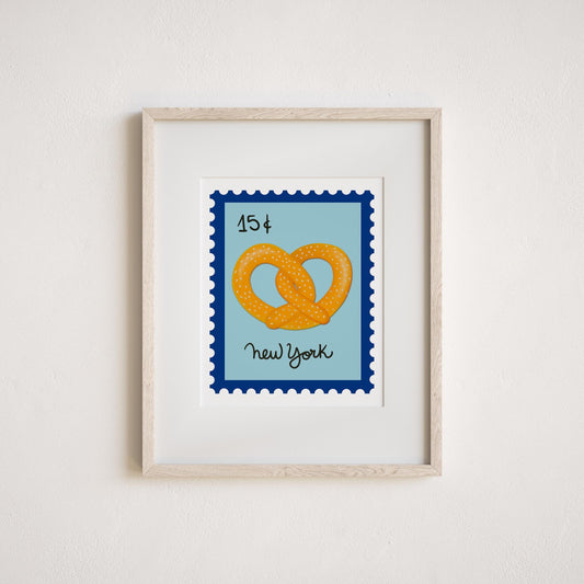 New York Pretzel Art Print by Neptune Paper, New York