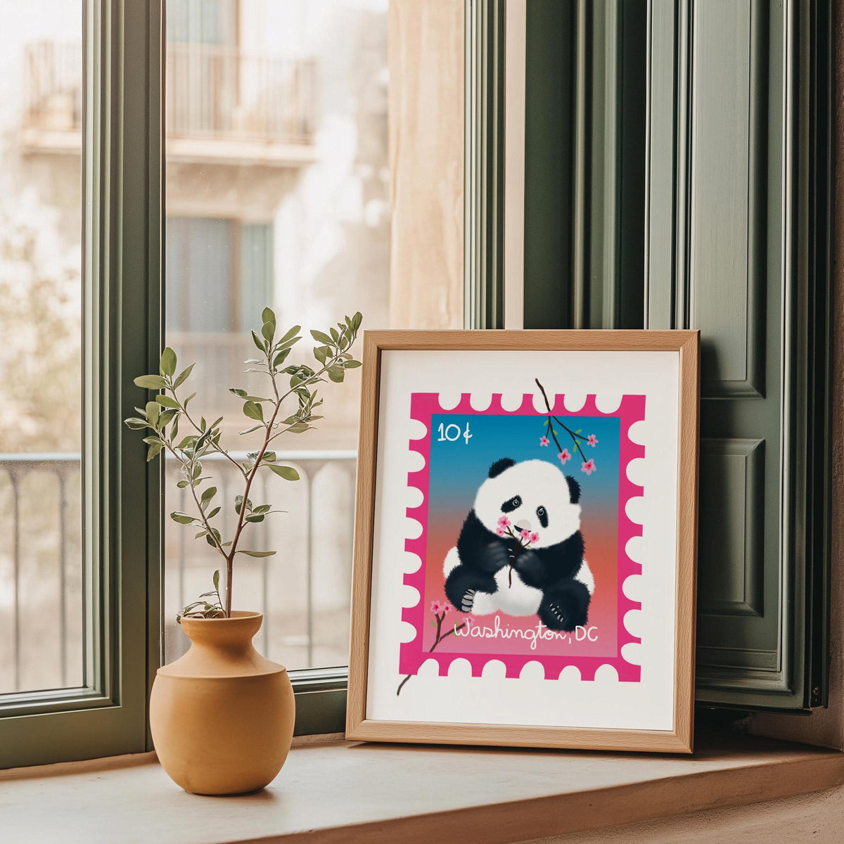 Cherry Blossom Panda Art Print by Neptune Paper – photo 3 of 5