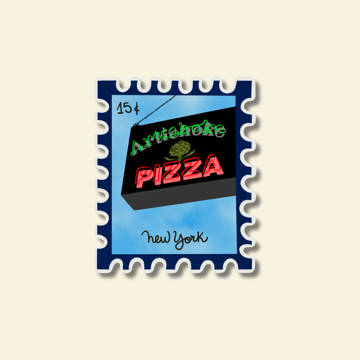 Around the World Stamp Stickers – Italy, France, London, Spain, Mexico & NYC