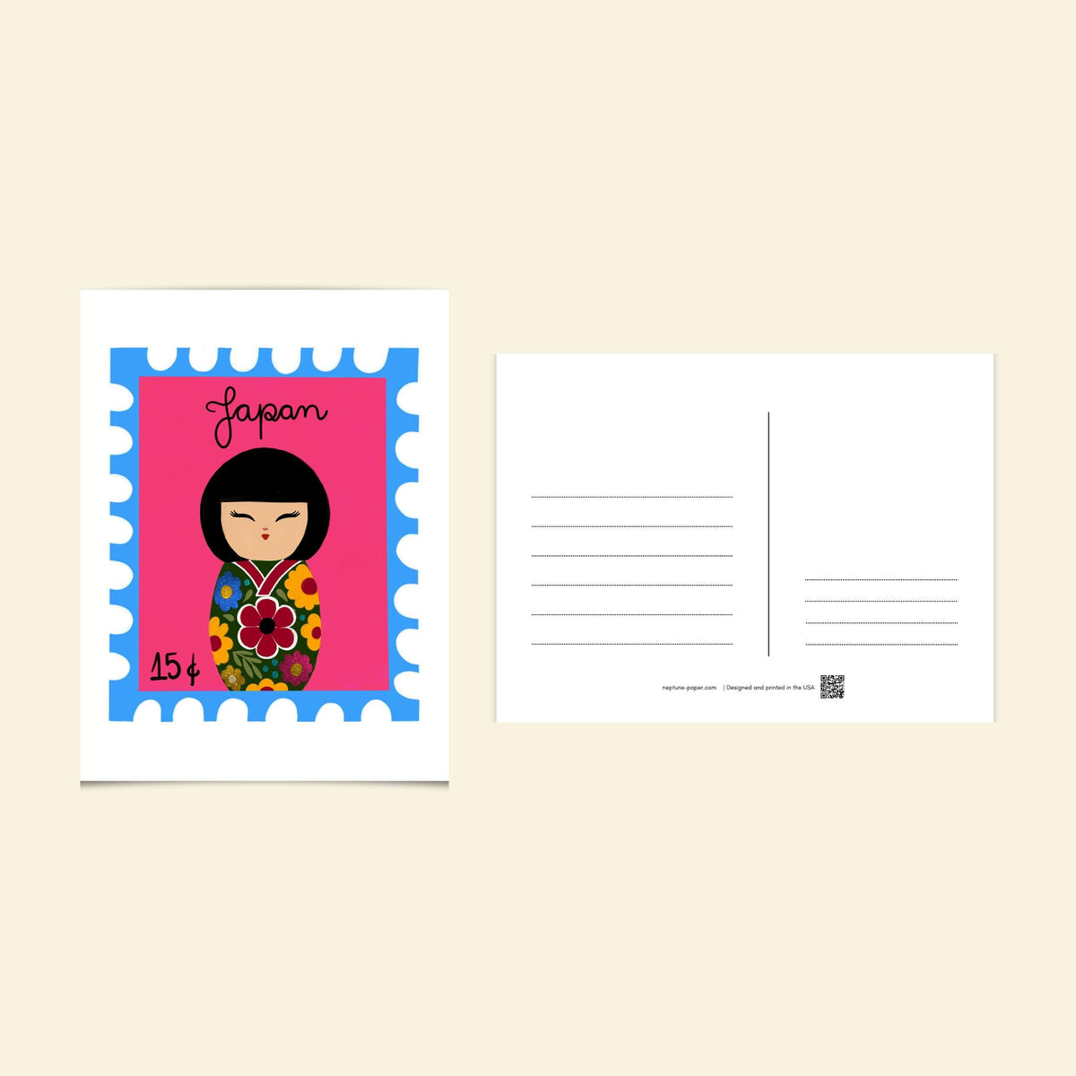 World Traveler Stamp Postcards by Neptune Paper – photo 7 of 10