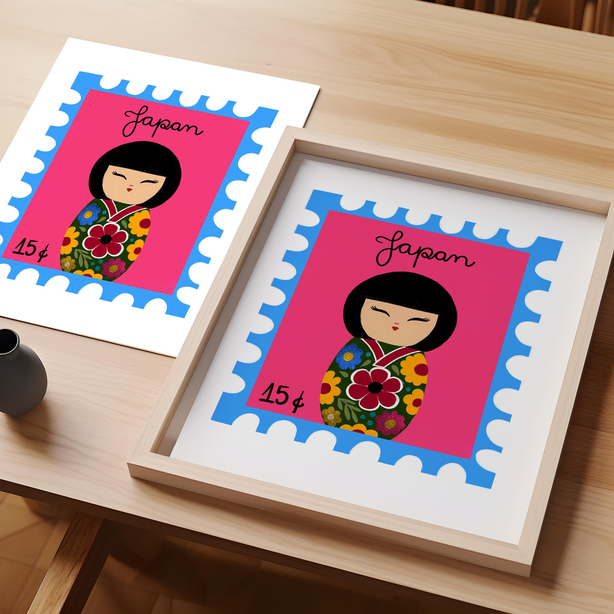 Japanese Kokeshi Doll Art Print by Neptune Paper – photo 4 of 6