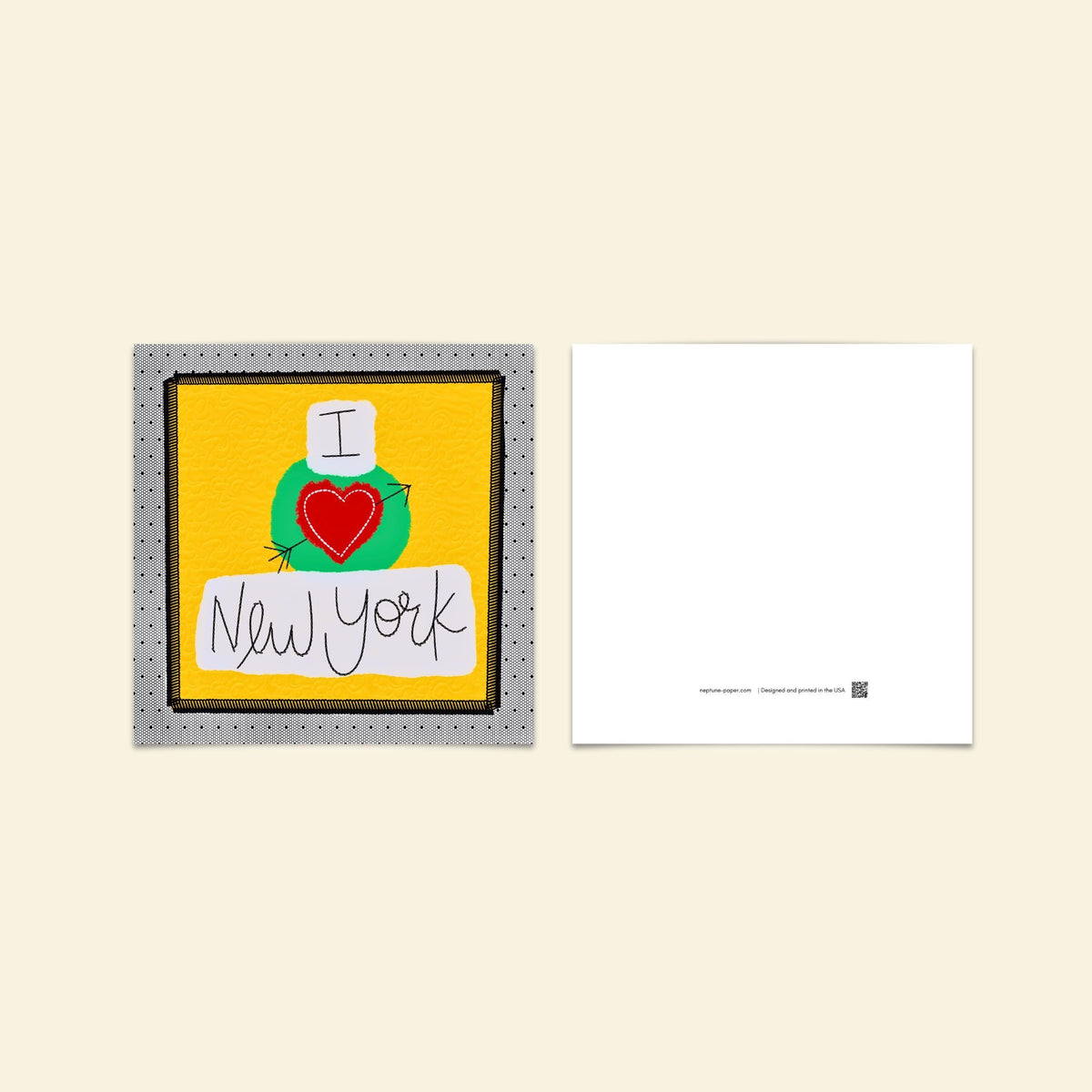 NYC Embroidery-Inspired Square Postcards by Neptune Paper – photo 2 of 3
