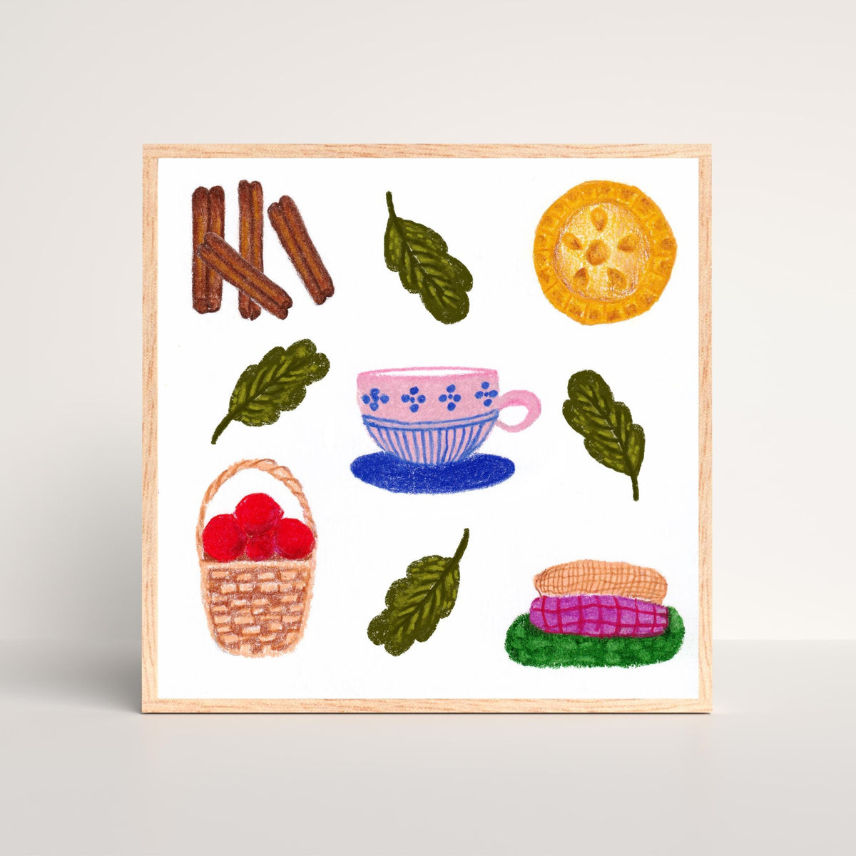 Tea & Apple Pie Art Print by Neptune Paper, New York