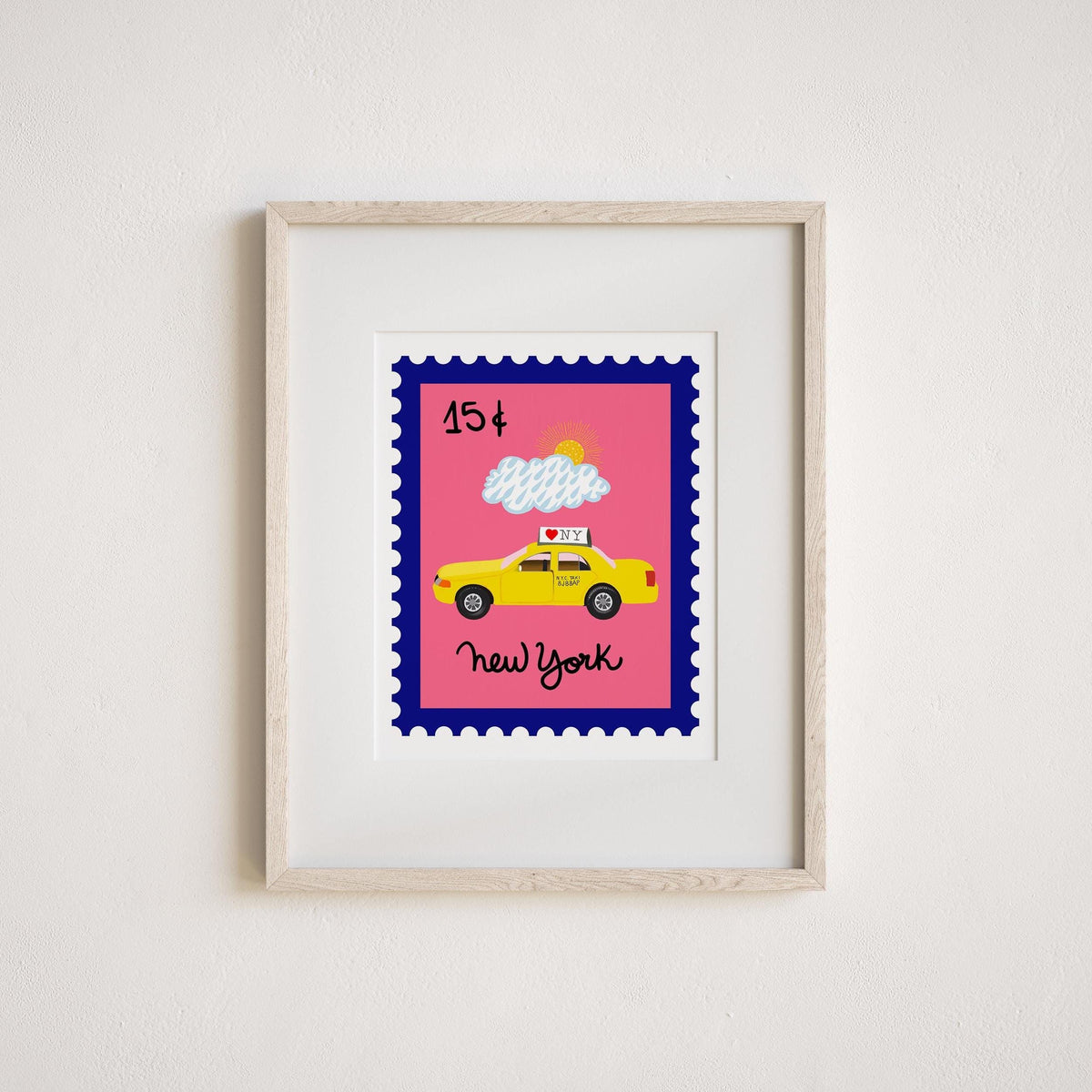 NYC Taxi Art Print by Neptune Paper, New York