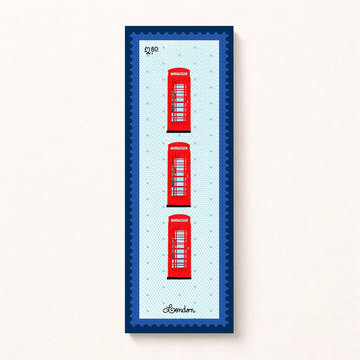 London Phone Booth Bookmark by Neptune Paper, New York