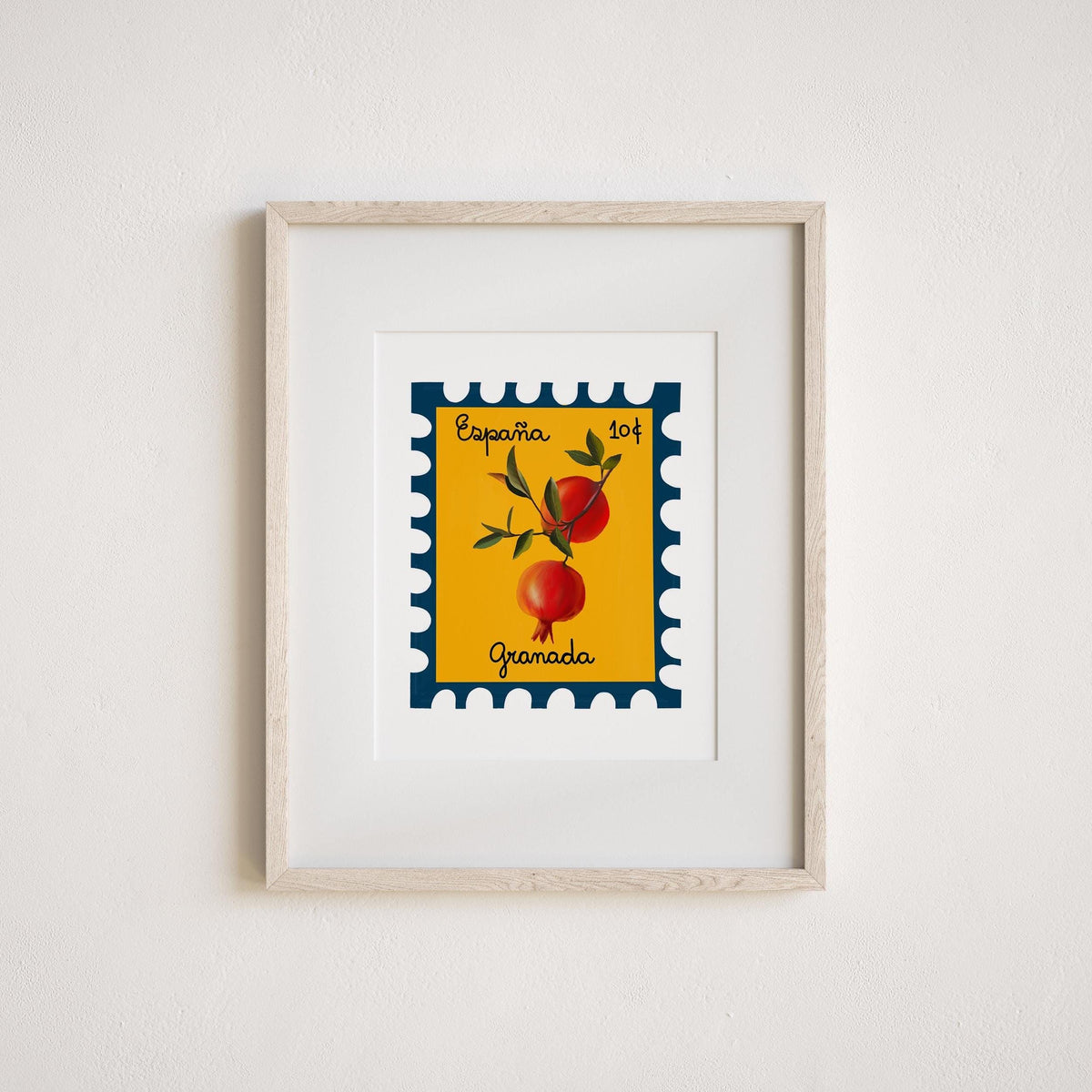 Spain Pomegranate Art Print by Neptune Paper, New York