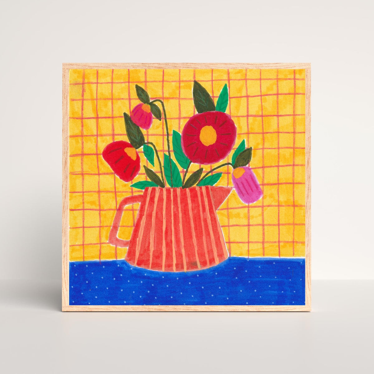 Red Flowers Art Print by Neptune Paper, New York