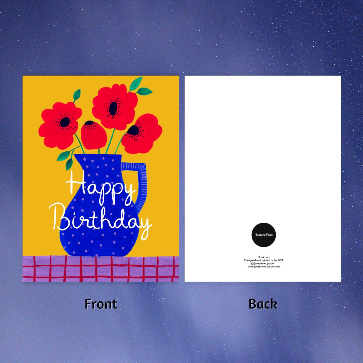 Gouache Flowers Birthday Card by Neptune Paper – photo 4 of 6