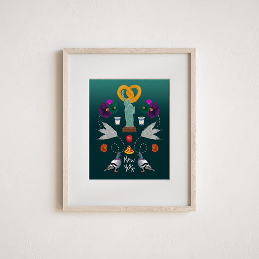 Statue of Liberty Folk-Art Print by Neptune Paper, New York