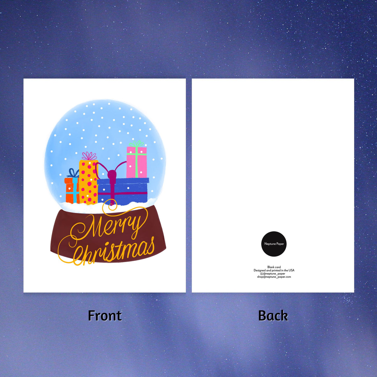 Snow Globe Christmas Card by Neptune Paper – photo 2 of 2