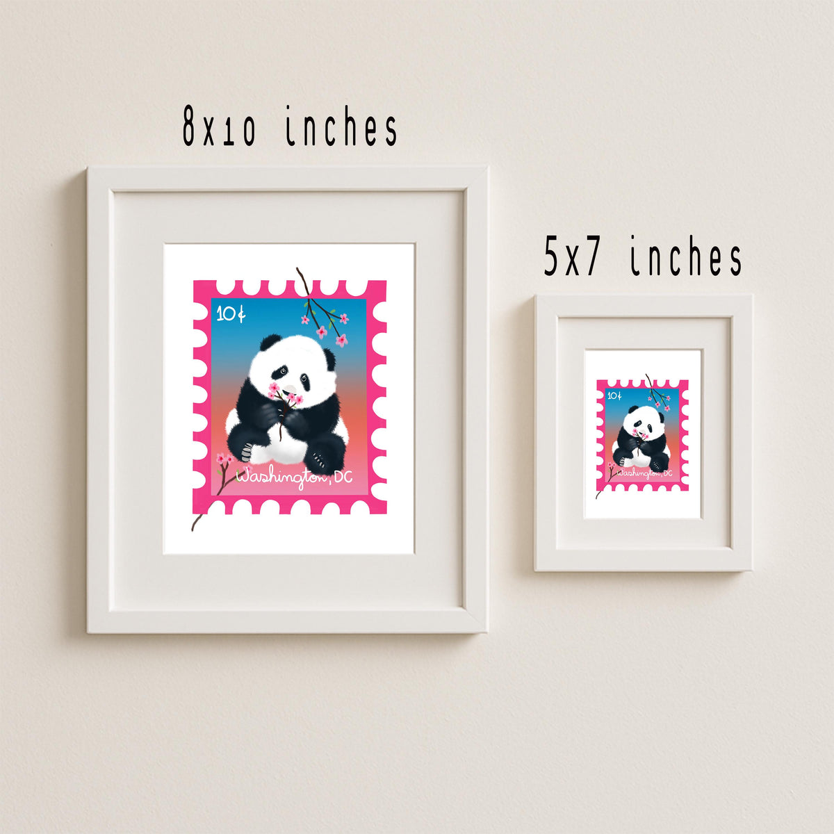 Cherry Blossom Panda Art Print by Neptune Paper – photo 2 of 5