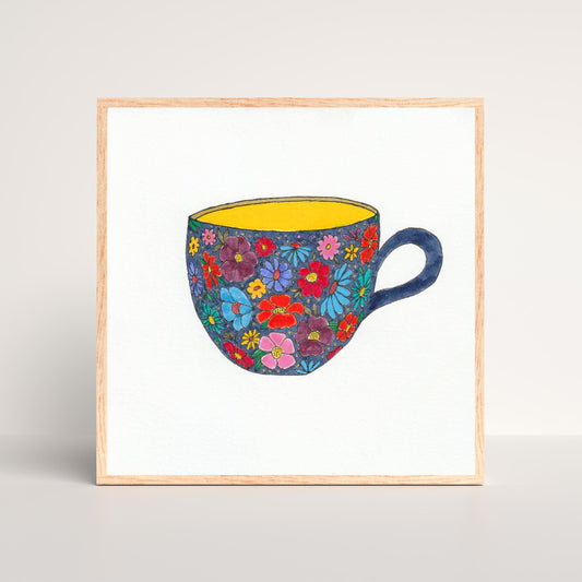 Colorful Tea Cup Art Print by Neptune Paper, New York