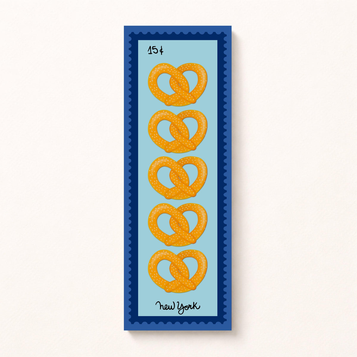 NYC Pretzel Bookmark by Neptune Paper, New York