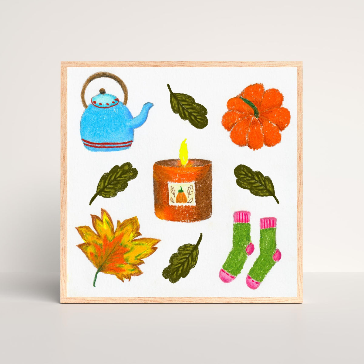 Cozy Autumn Candle Art Print by Neptune Paper, New York