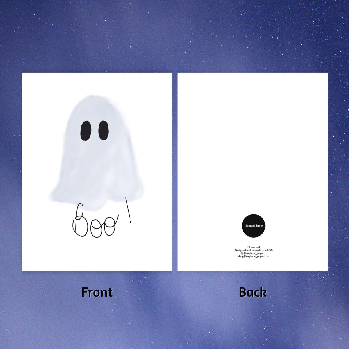 Little Ghost Boo Halloween Card by Neptune Paper – photo 2 of 3