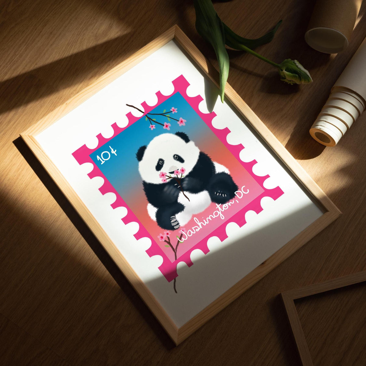 Cherry Blossom Panda Art Print by Neptune Paper – photo 4 of 5