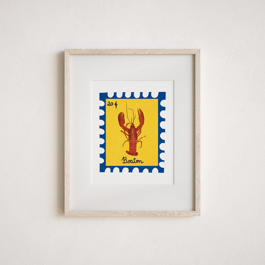 Boston Lobster Art Print by Neptune Paper, New York