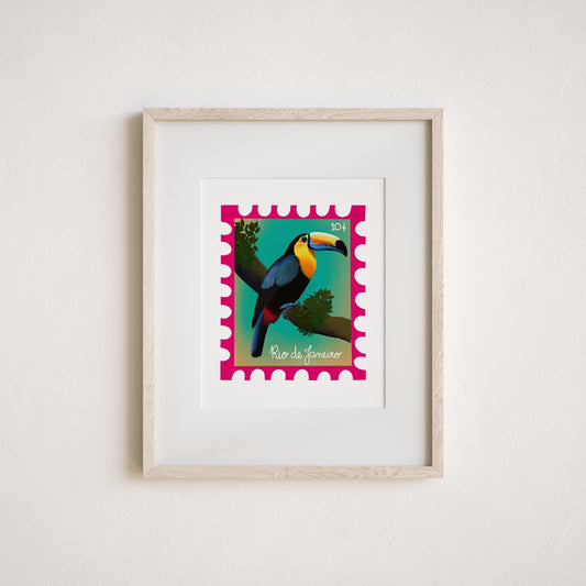 Rio de Janeiro Toucan Art Print by Neptune Paper, New York