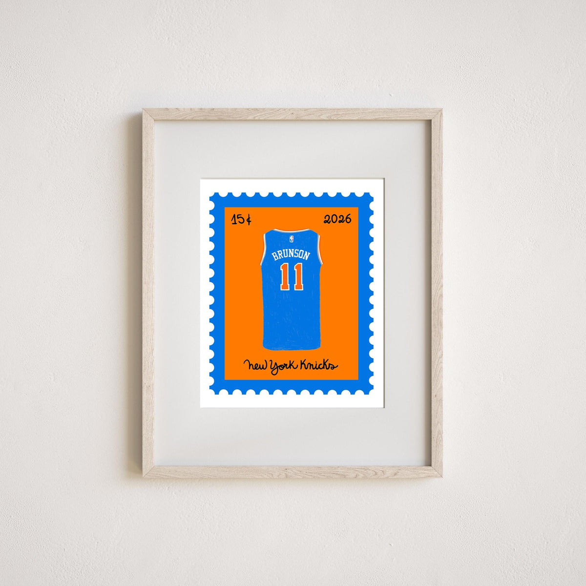 Jalen Brunson Knicks Art Print by Neptune Paper, New York