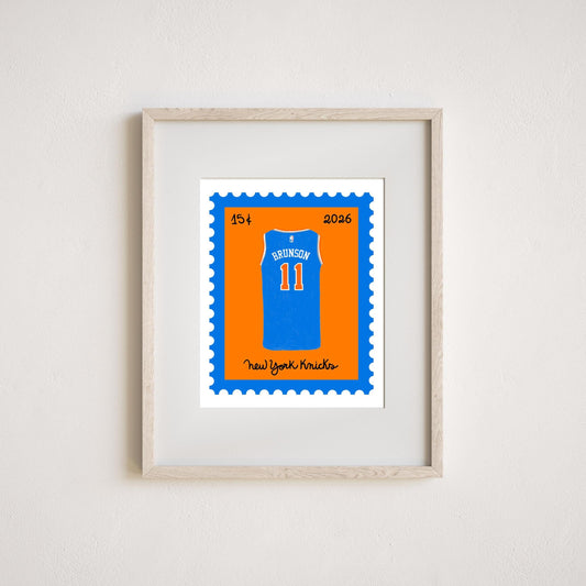 Jalen Brunson Knicks Art Print by Neptune Paper, New York