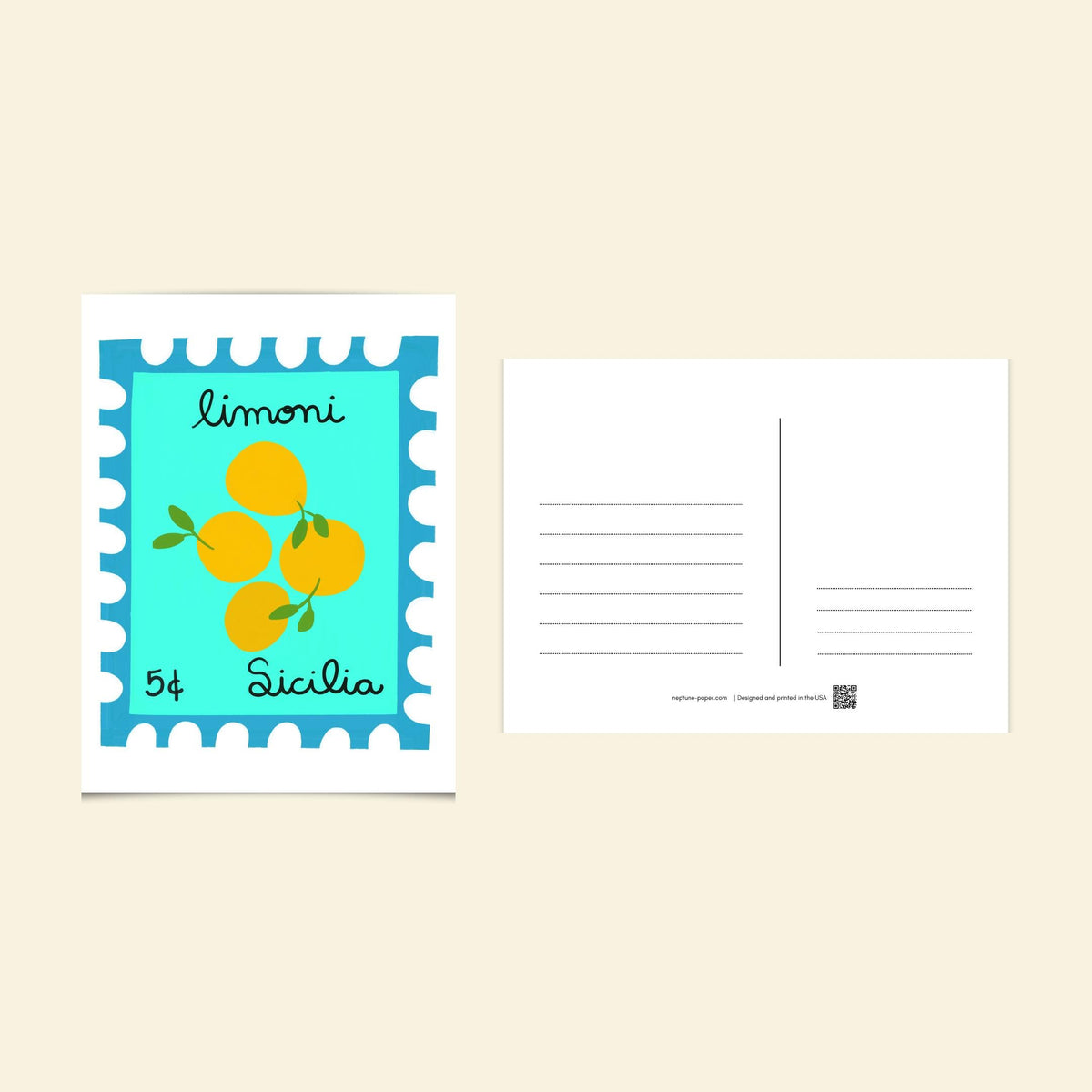 Mediterranean Stamp Postcards by Neptune Paper – photo 2 of 8