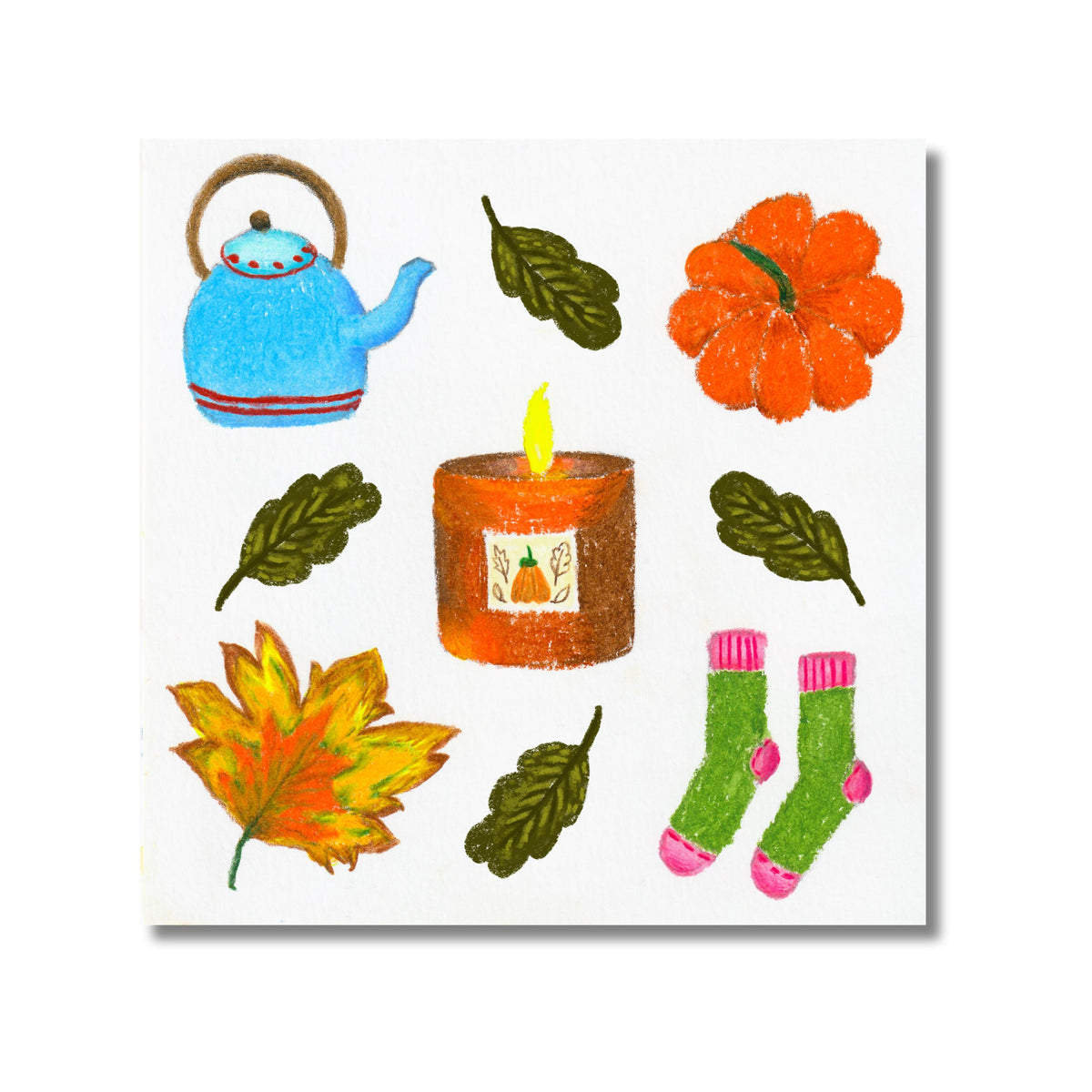Cozy Autumn Candle Art Print by Neptune Paper – photo 4 of 6