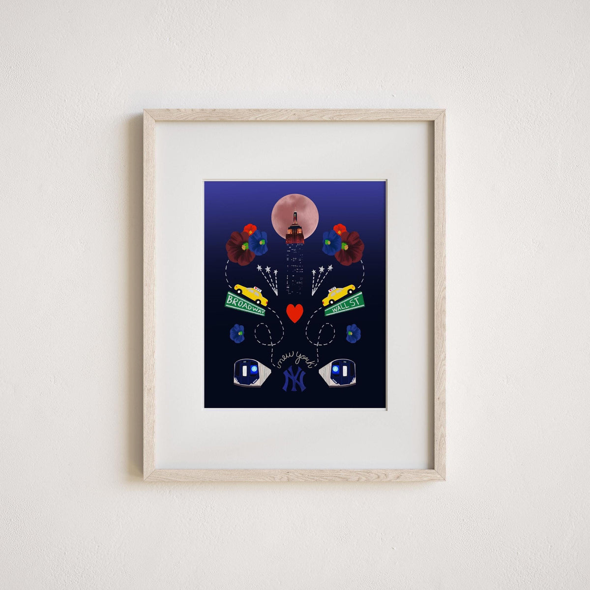 Empire State Building Folk-Art Print by Neptune Paper, New York