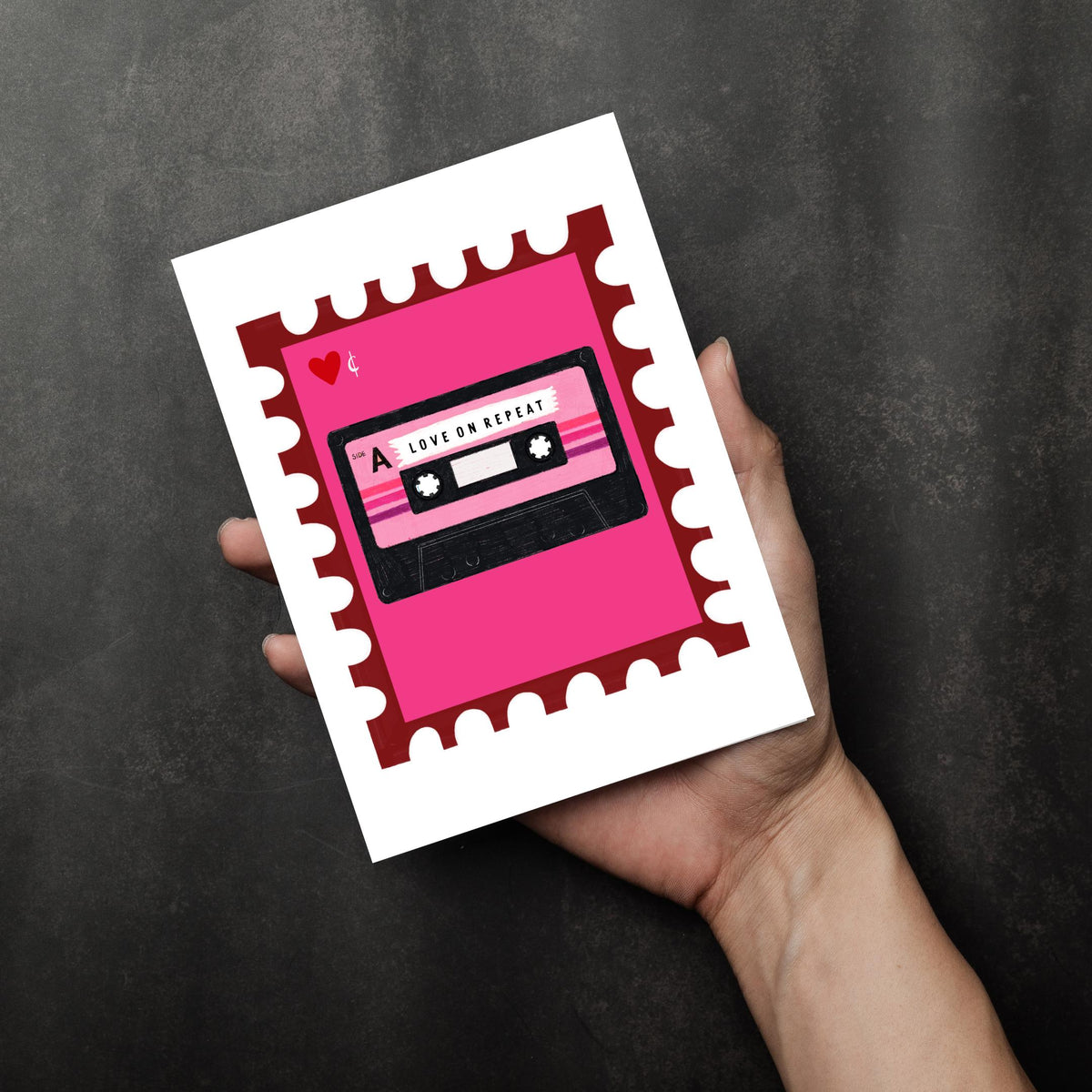 Love on Repeat Valentine Card by Neptune Paper, New York