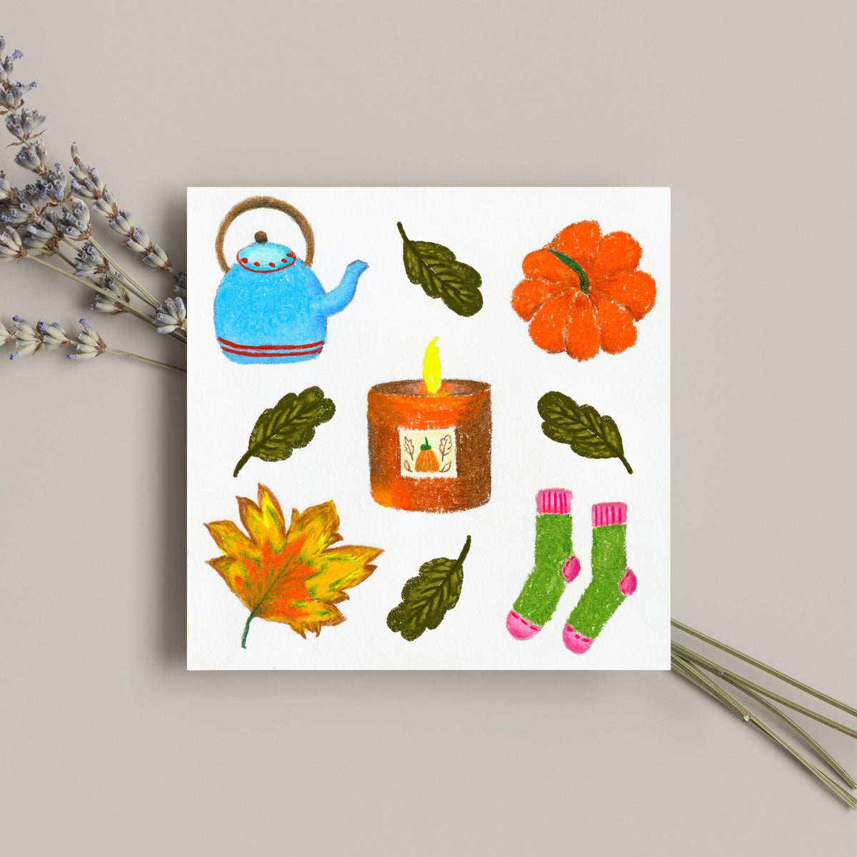 Cozy Autumn Candle Art Print by Neptune Paper – photo 5 of 6